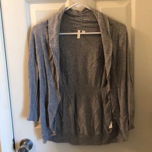 Grey Cardigan, Quarter Length Sleeves